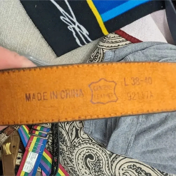 Vintage USA Eagle Leather Belt / Large - Picture 2 of 5